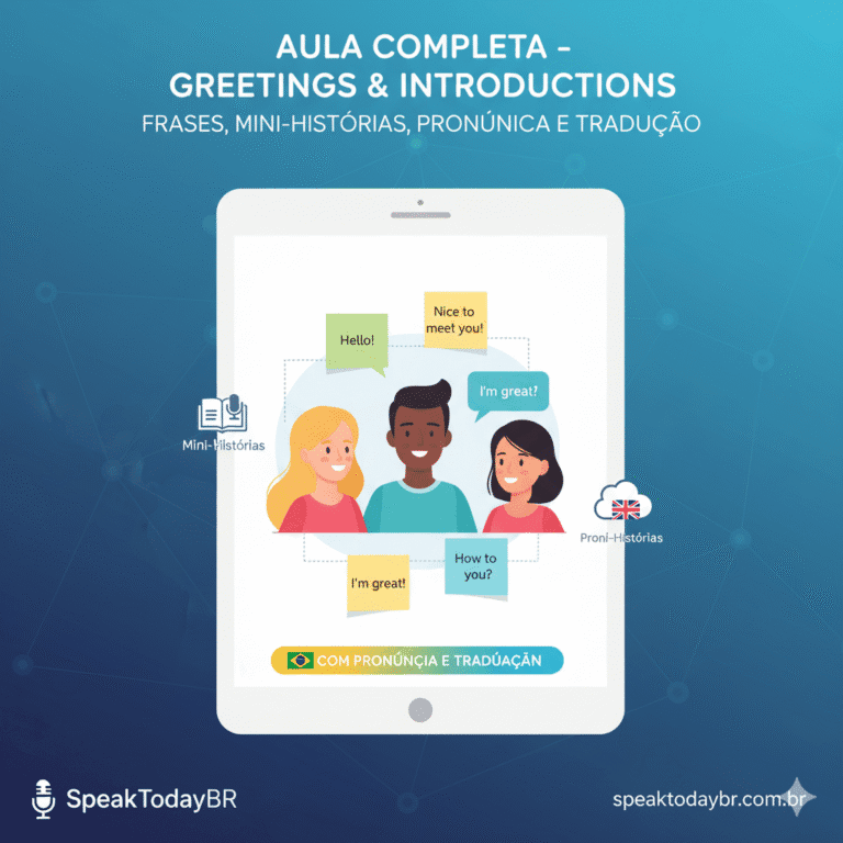 Aprenda 20 Frases de Cumprimentos e Apresentações com o Método SpeakTodayBR (A2-B1)
