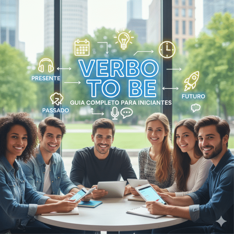 Domine o Verbo ‘Be’ em Inglês: Conjugação Completa no Presente, Passado e Futuro – Guia Prático com Exemplos e Diálogos para Iniciantes