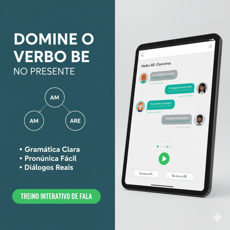 Domine o Verbo BE: Aprenda a Falar (com Pronúncia Escrita e Treino de Diálogo)
