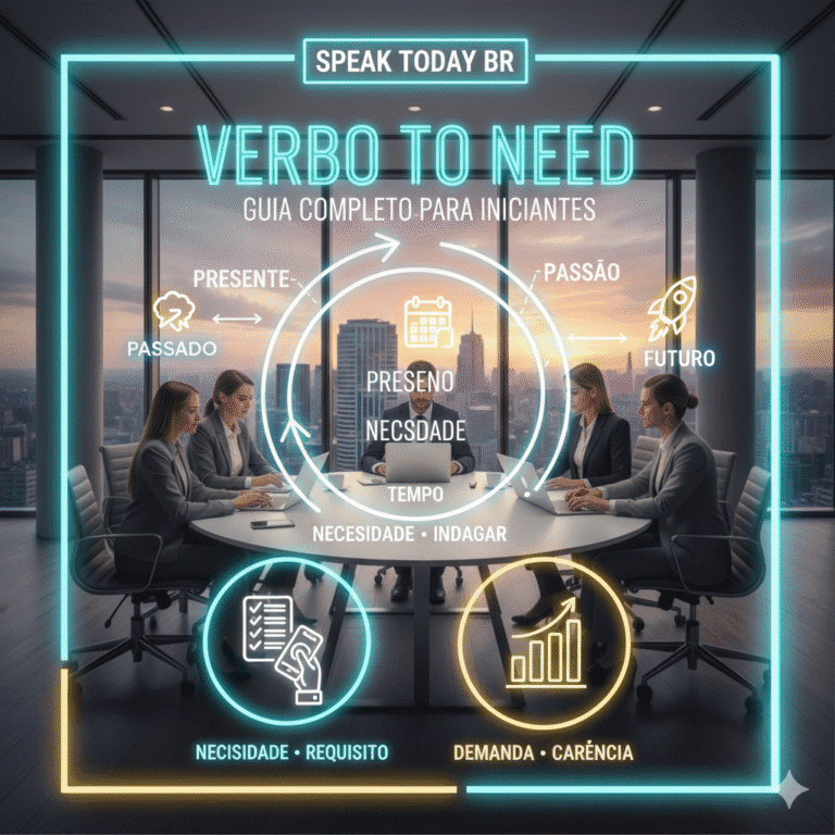 Domine o Verbo ‘Need’ em Inglês: Conjugação Completa no Presente, Passado e Futuro – Guia Prático com Exemplos e Diálogos para Iniciantes