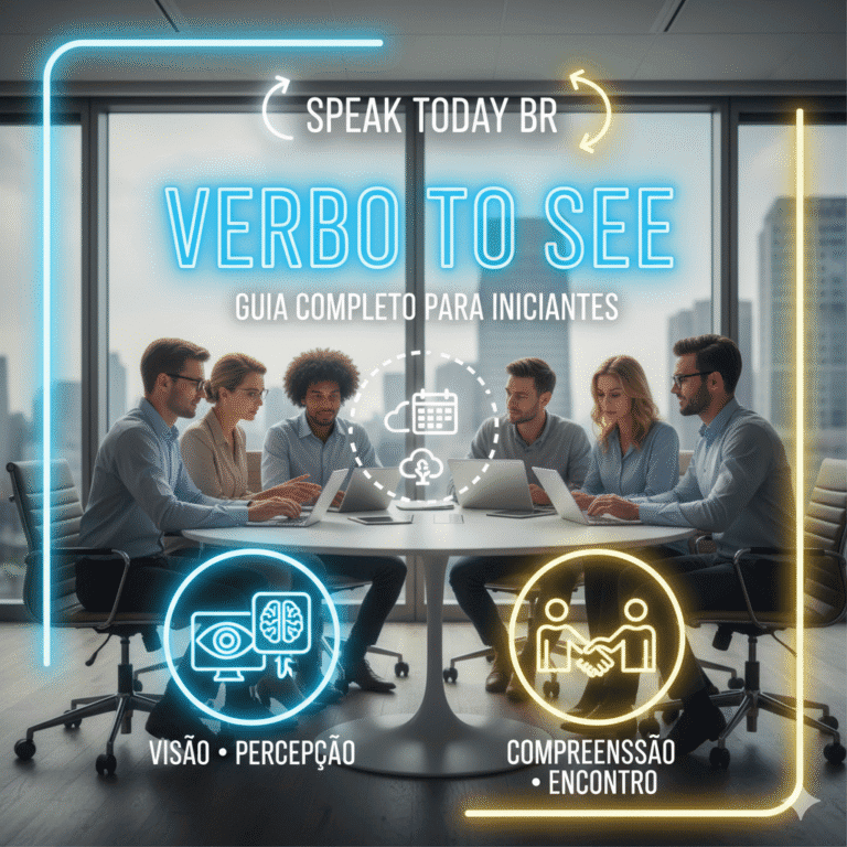 Domine o Verbo ‘See’ em Inglês: Conjugação Completa no Presente, Passado e Futuro – Guia Prático com Exemplos e Diálogos para Iniciantes